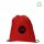 RPET Non-Woven-Rucksack - Format 37x41 cm - Tragekordeln - rot - bedruckt