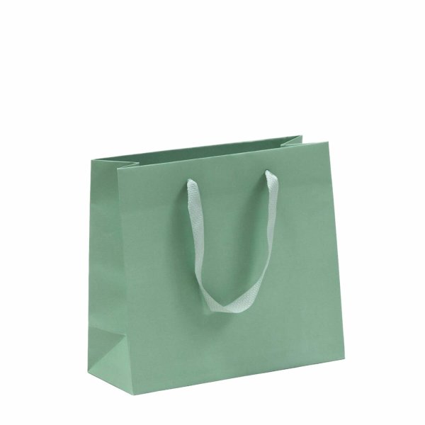 Exklusive Papiertasche - 32+10x27 cm - DeLuxe Royal UNI - grün