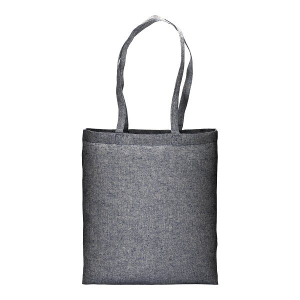 Recycling-Stofftasche - Format 38x42 cm - recyceltes Baumwolle & Polyester - blau
