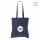 Recycling-Stofftasche - Format 38x42 cm - recyceltes Baumwolle & Polyester - dunkelblau - bedruckt