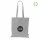 Recycling-Stofftasche - Format 38x42 cm - recyceltes Baumwolle & Polyester - grau - bedruckt