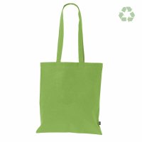 Recycling-Stofftasche - Format 38x42 cm - recyceltes Baumwolle & Polyester - hellgrün