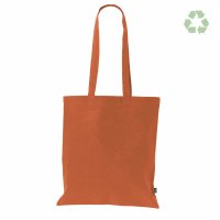 Recycling-Stofftasche - Format 38x42 cm - recyceltes Baumwolle & Polyester - orange