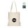 Bio-FAIRTRADE-Baumwolltasche - Format 38x42 cm - lange Griffe - natur - bedruckt mit Logo