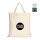 Bio-FAIRTRADE-Baumwolltasche - Format 38x42 cm - kurze Griffe - natur - bedruckt mit Logo