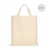 Bio-Baumwolltasche - Format 38x42 cm - kurze Griffe - natur