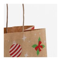 Weihnachtstasche - Format 32+12x41 cm - Papierkordeln -...