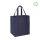RPET-Non-Woventasche 33+25x38 cm - breite Bodenfalte - dunkelblau