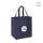 RPET-Non-Woventasche 33+25x38 cm - breite Bodenfalte - dunkelblau - bedruckt