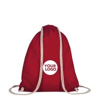 Baumwollrucksack - Format 38x46 cm - Tragekordeln -...