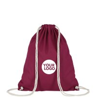 Baumwollrucksack - Format 38x46 cm - Tragekordeln -...
