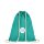 Baumwollrucksack - Format 38x46 cm - Tragekordeln - smaragdgrün - bedruckt mit Logo