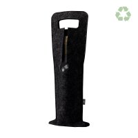 1er Flaschentasche - Format 14+0,5x42 cm - RPET-Filz - schwarz