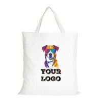 Baumwolltasche 38x42 cm - weiss bedruckt mit Logo