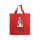 Bedruckte Baumwolltasche - Format 38x42 cm - kurze Henkel - rot