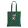Bedruckte Baumwolltasche - Format 38x42 cm - lange Henkel - dunkelgrün