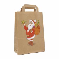 Weihnachtstasche mit Flachhenkel - Format 22+10x36 cm -...