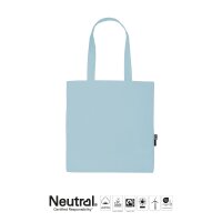Neutral® Einkaufs-Stofftasche - Format 38x42 cm - 120/m² - hellblau - lange Griffe