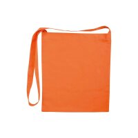 Baumwolltasche - Format 34x40 cm - lange Umhängeschlaufe - orange