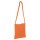 Baumwolltasche mit einer langen Umhängeschlaufe / Henkel - Format 34x40 cm - orange mit hängenden Henkel