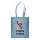 Bedruckte  Recycling-Stofftasche - 38x42 cm -190gm² recycelte Baumwolle - melange himmelblau