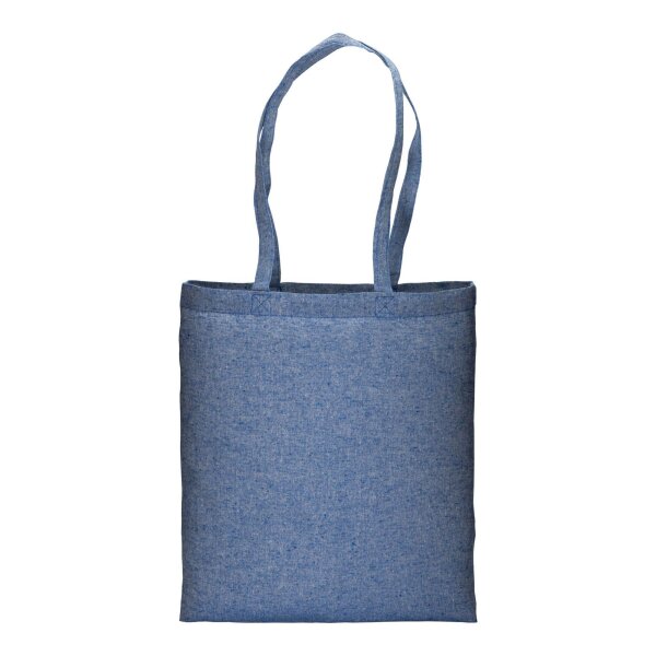 Recycling-Stofftasche - Format 38x42 cm - recyceltes Baumwolle & Polyester - dunkelblau