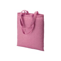 Recycling-Stofftasche - Format 38x42 cm - recyceltes Baumwolle & Polyester - rosa - Label
