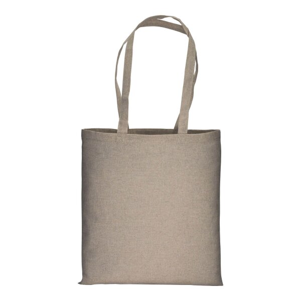 Recycling-Stofftasche - Format 38x42 cm - recyceltes Baumwolle & Polyester - natur