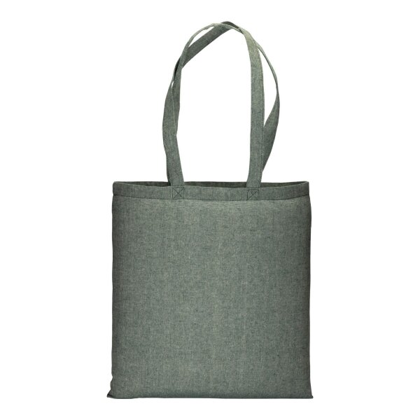 Recycling-Stofftasche - Format 38x42 cm - recyceltes Baumwolle & Polyester - grün