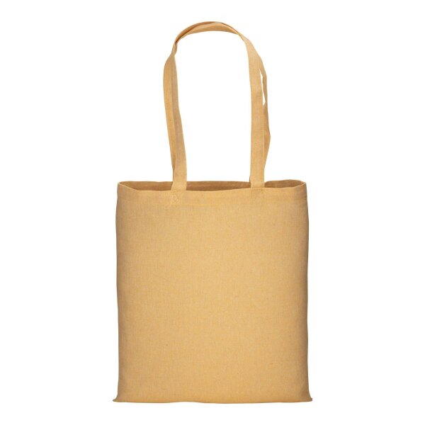 Recycling-Stofftasche - Format 38x42 cm - recyceltes Baumwolle & Polyester - gelb