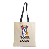 Baumwolltasche 38x42 cm - naturfarben bedruckt mit Logo...