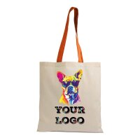 Baumwolltasche 38x42 cm - naturfarben bedruckt mit Logo...