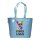 Recycling-Stofftasche - 50x36+16 cm - recyceltes Baumwolle & Polyester - schwarz - bedruckt