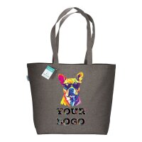 Baumwolltasche 50x36+16 cm - schwarz bedruckt mit Logo...