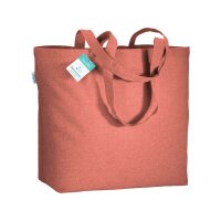 Skizze Baumwolltasche 50x36+16 cm - rot bedruckt mit Logo...
