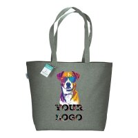 Baumwolltasche 50x36+16 cm - grue bedruckt mit Logo und...