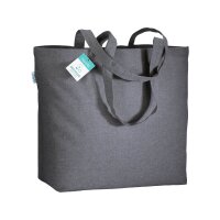 Skizze Baumwolltasche 50x36+16 cm - blau bedruckt mit...