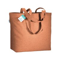 Skizze Baumwolltasche 50x36+16 cm - orange bedruckt mit...