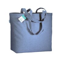 Skizze Baumwolltasche 50x36+16 cm - royal bedruckt mit...