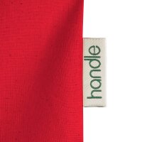 Bio-Baumwolltasche 38x42 cm - rot bedruckt mit Logo und...