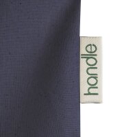 Bio-Baumwolltasche 38x42 cm - blau bedruckt mit Logo und...