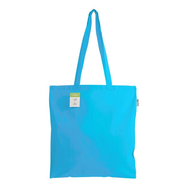Bio-Baumwolltasche mit langen Griffen - 38x42 cm - himmelblau