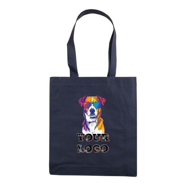 Non-Woven Tasche - inkl. Werbedruck - Format 38x42 cm - 80 g/m² - lange Henkel - Blau