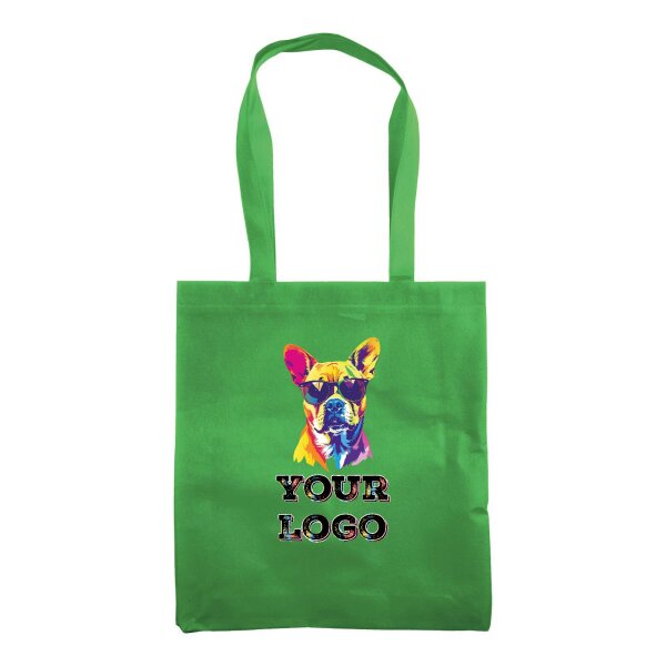 Non-Woven Tasche - inkl. Werbedruck - Format 38x42 cm - 80 g/m² - lange Henkel - Verde Manz
