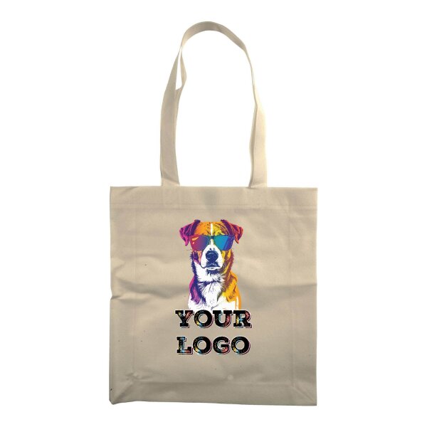 Non-Woven Tasche - inkl. Werbedruck - Format 38x42 cm - 80 g/m² - lange Henkel - Natur