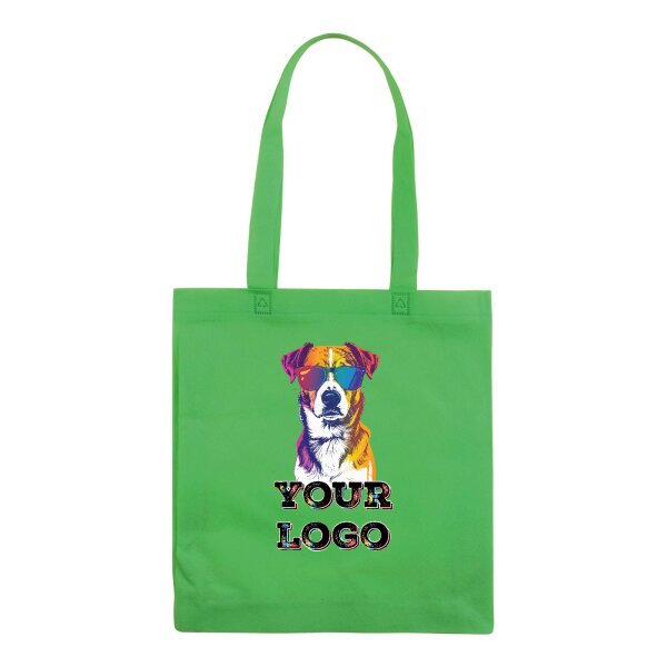 Non-Woven Tasche gesiegelt - inkl. Werbedruck - Format 36x40 cm - 70 g/m² - lange Henkel - Verde Manz