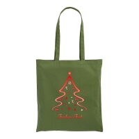 Weihnachtstasche dunkelgrün im Standard-Format 38x42...