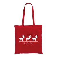 Weihnachtstasche rot im Standard-Format 38x42 mit langen...
