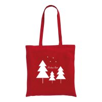 Weihnachtstasche rot im Standard-Format 38x42 mit langen...