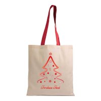 Weihnachtstasche naturfarben im Standard-Format 38x42 mit...
